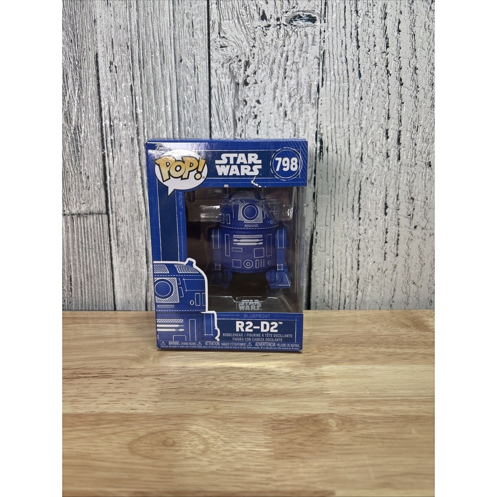 Funko Pop! Star Wars: R2-D2 (Blueprint Deco) #798 w/ Premium Protector‎ - New